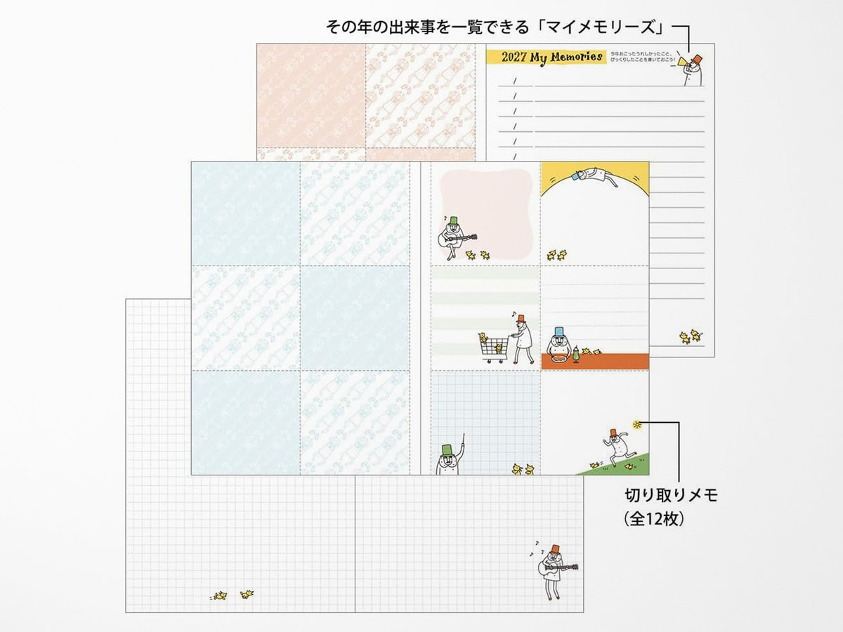 Midori Pocket Diary B6 Ojisan 2027