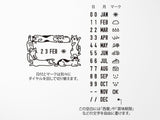 Midori Rotating Date Stamp - Cats