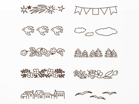 Midori Rotating Stamp - Soft Color Landscape Brown