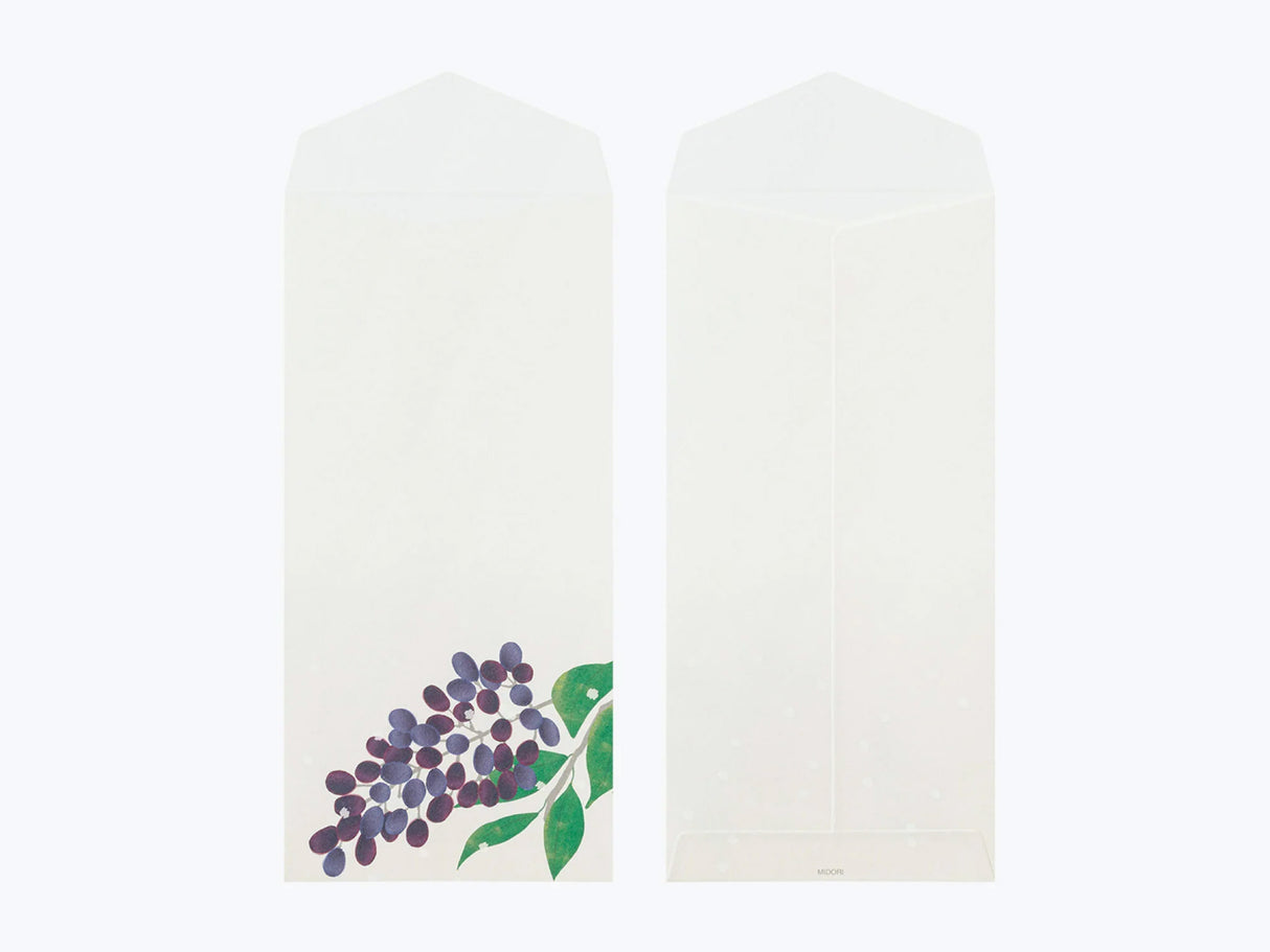 Midori Seasonal Envelopes - 001 Winter Fruit - Four Designs