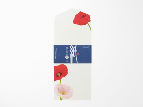 Midori Seasonal Envelopes - 018 Four Designs Poppy