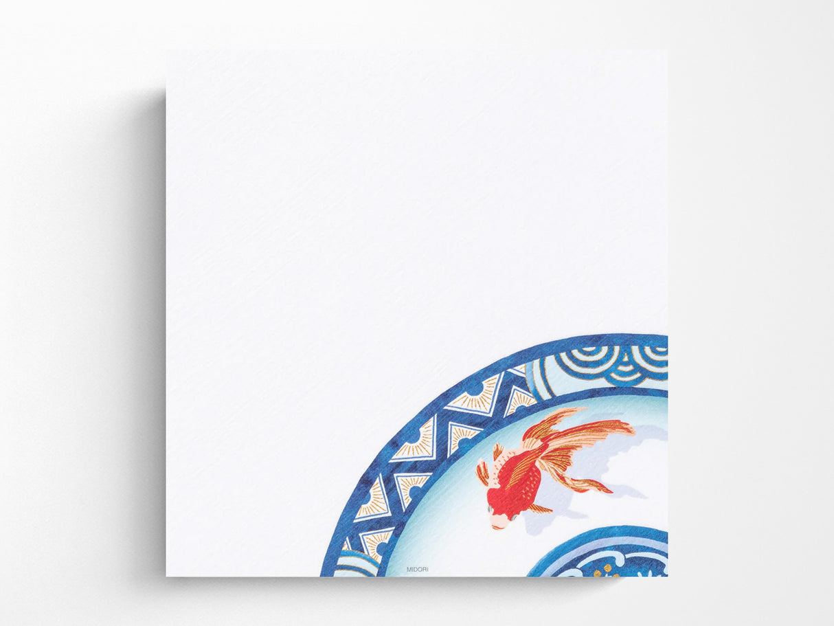 Midori Seasonal Letter Pad - 029 Silk-Printing Goldfish S2