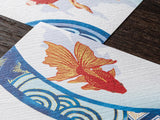 Midori Seasonal Letter Pad - 029 Silk-Printing Goldfish S2