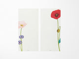 Midori Seasonal Memo Letter Pad - 599 Four Designs Poppy
