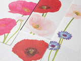 Midori Seasonal Memo Letter Pad - 599 Four Designs Poppy