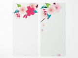 Midori Seasonal Memo Letter Pad - 601 Silk Printing Cherry Blossom