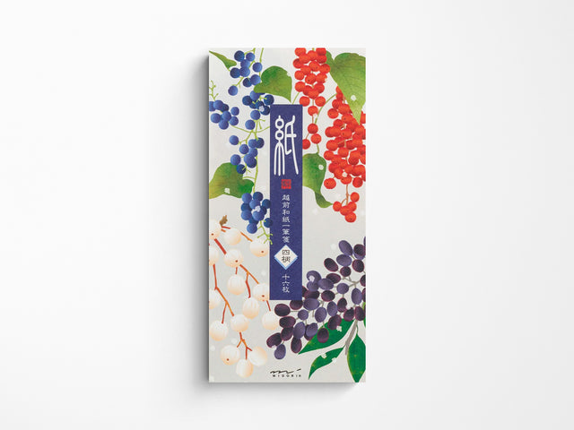 Midori Seasonal Message Letter Pad - 595 Four Designs Winter Fruit