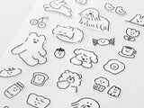 Midori Sticker Sheet Set of 2 Cute Motif