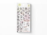 Midori Sticker Sheet Set of 2 Monotone Flowers