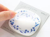 Midori Sticky Notes - Transparent Blue Flowers