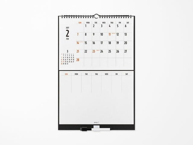 Midori Wall Calendar With White Board 2027