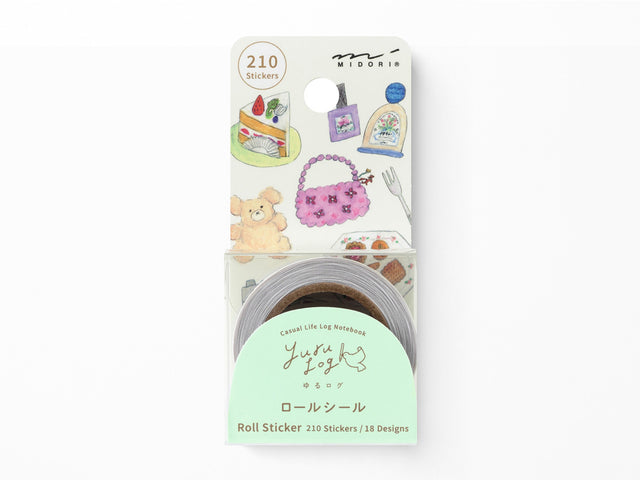 Midori Yuru Log Roll Sticker Motifs