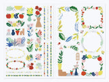 Midori Yuru Log Sticker 2 Sheets - Motif Textile