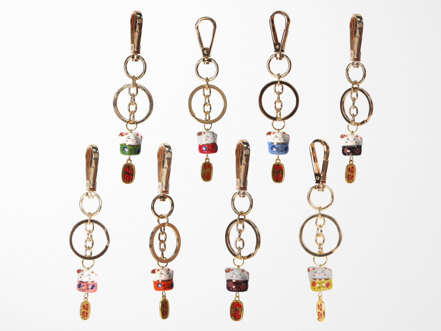 Mini Lucky Cat Keychain - Assorted Colors