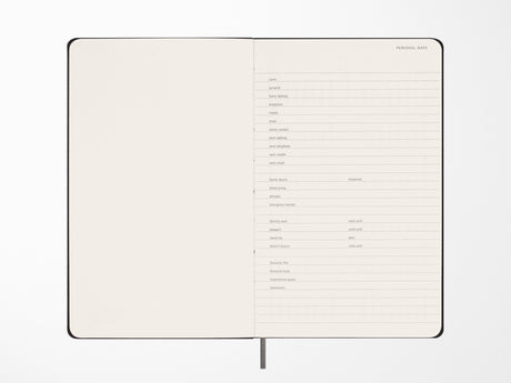 Moleskine 12 Month Weekly UNDATED Planner - BLACK Hardcover