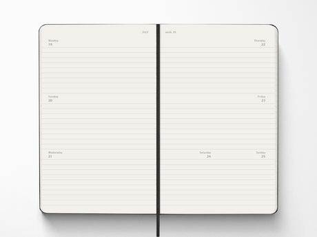 Moleskine 18 Month 2026-2027 Weekly Horizontal Planner - Black Hardcover