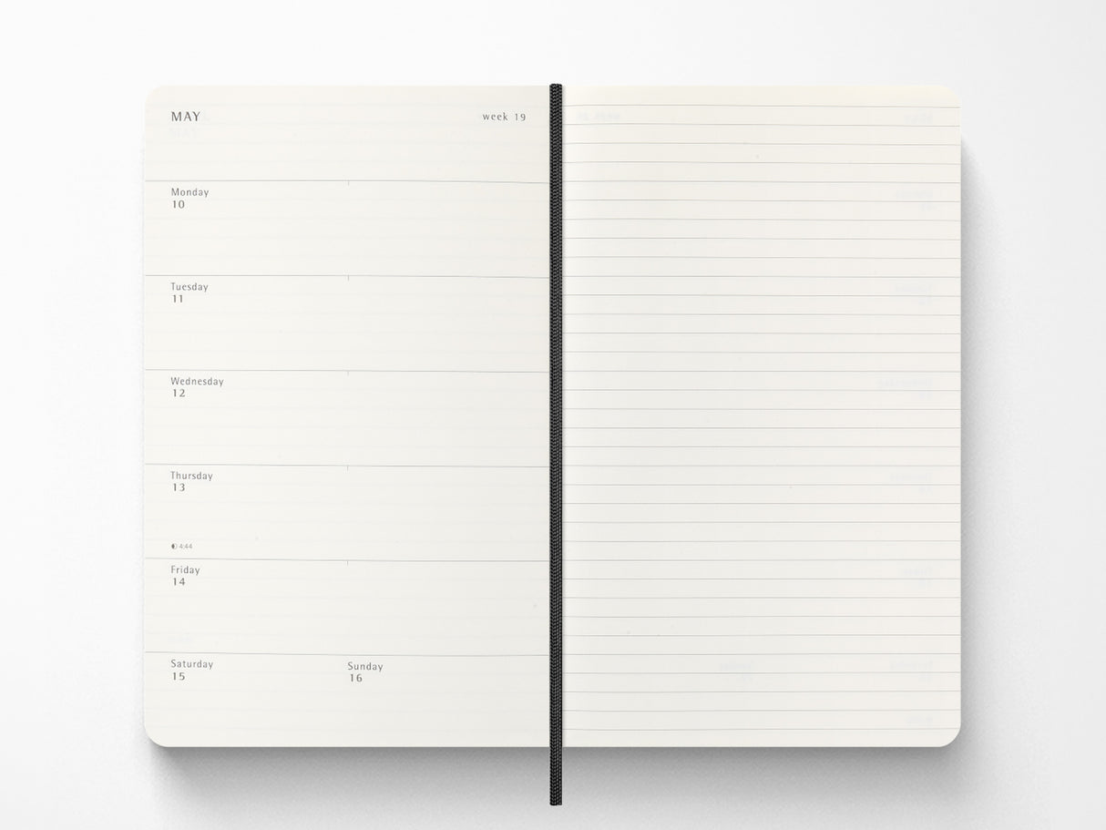 Moleskine 18 Month 2026-2027 Weekly Planner - Black Soft Cover