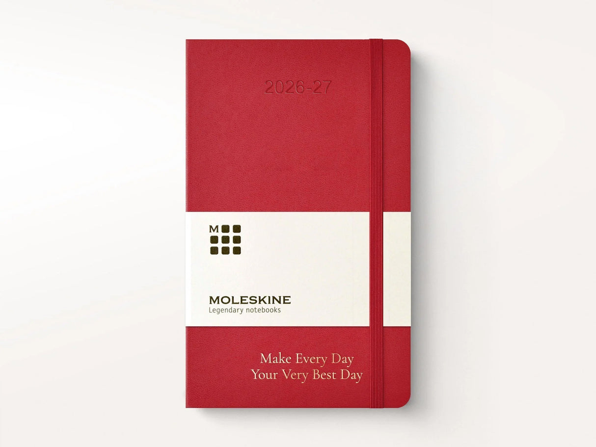 Moleskine 18 Month 2026-2027 Weekly Planner - Scarlet Red Hardcover