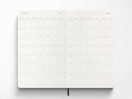 Moleskine 2027 Weekly Horizontal Planner - Black Soft Cover