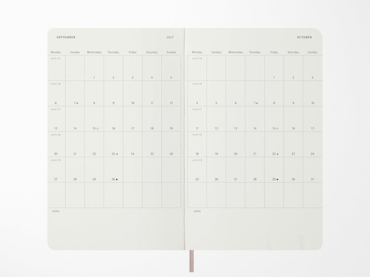 Moleskine 2027 Weekly Planner - Precious & Ethical Vegea - Sakura Pink