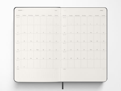 Moleskine 2027 Weekly Vertical Planner - Black Hardcover