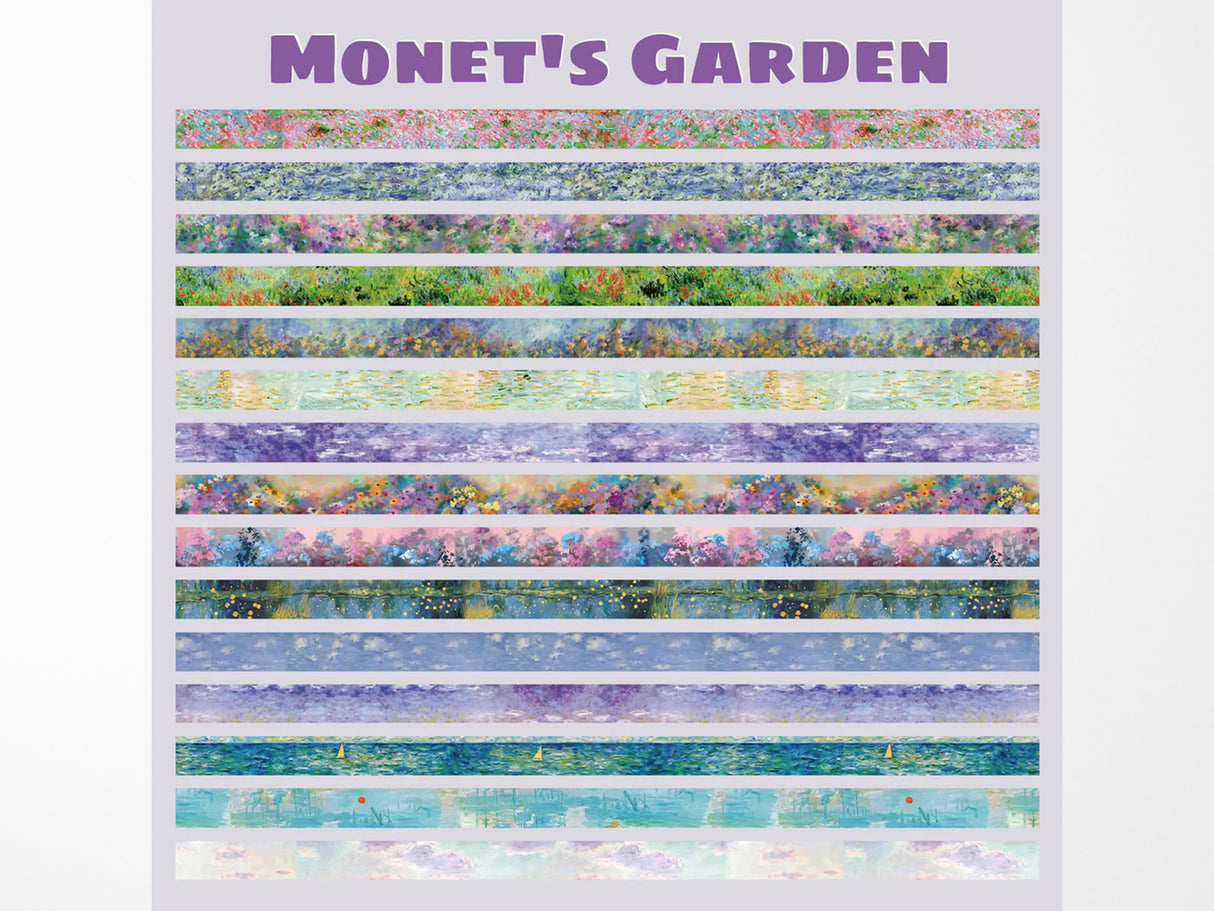 Monet's Garden Washi Tape Set of 27 Rolls