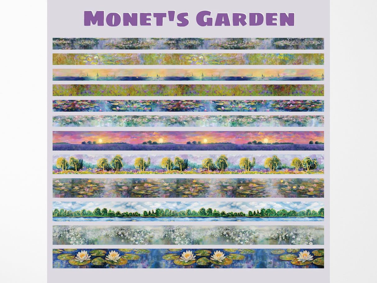 Monet's Garden Washi Tape Set of 27 Rolls