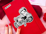 Motorcycle Betty Boop Vinyl Sticker