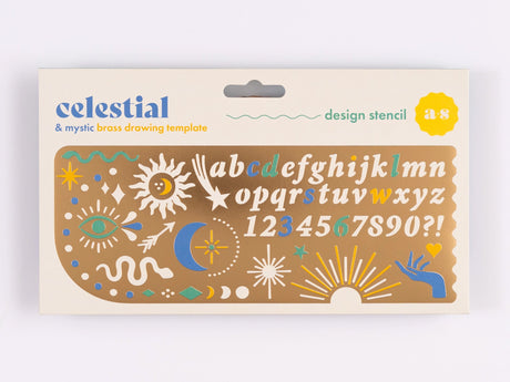 Mystic Celestial Brass Template Design Stencil