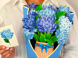 Nantucket Hydrangeas Pop Up Greeting Bouquet
