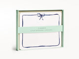 Navy Bow Flat Notes Boxed Set of 8 Notecards