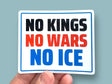 No Kings No Wars No Ice Vinyl Sticker