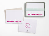 Okloveyoubye Flat Notes - Set of Eight