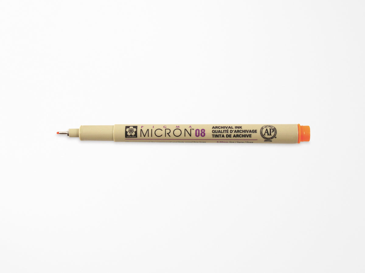 Orange Pigma Micron Pen