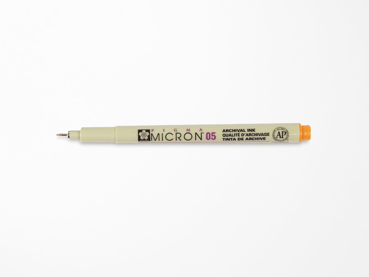 Orange Pigma Micron Pen