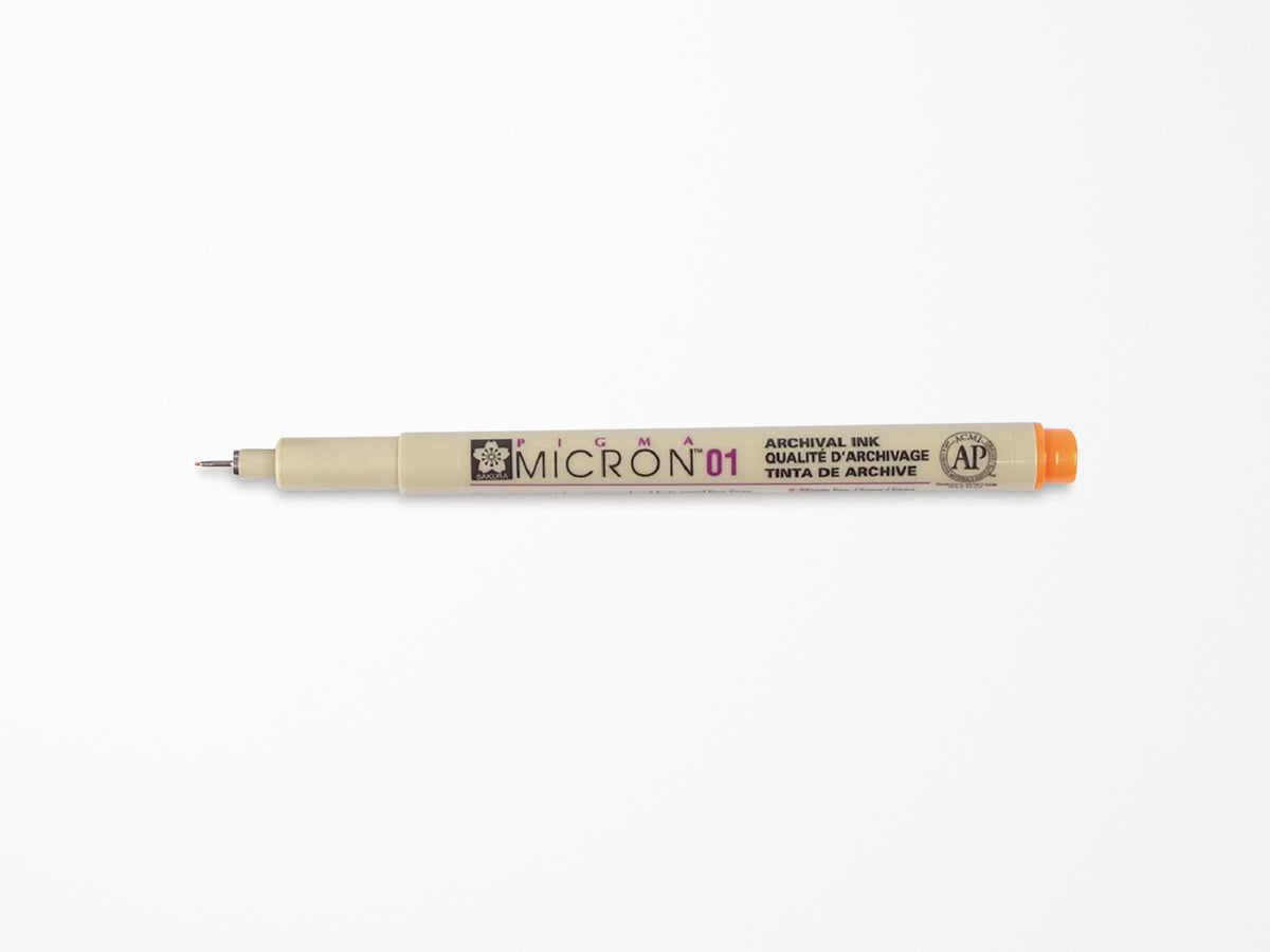 Orange Pigma Micron Pen