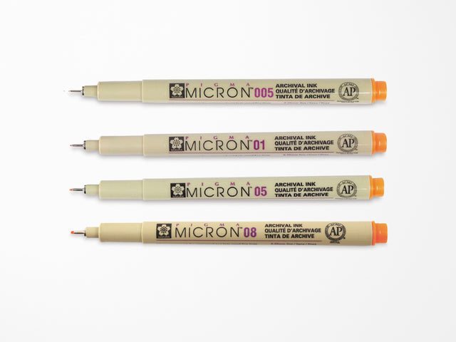 Orange Pigma Micron Pen