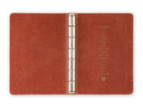PLOTTER Limited Edition LISCIO Red Leather 6 Ring Leather Binder with Accessories - Mini
