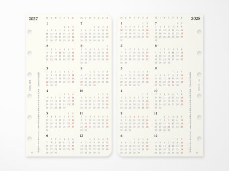PLOTTER Refill Monthly Schedule Refill 2027 - Mini Size