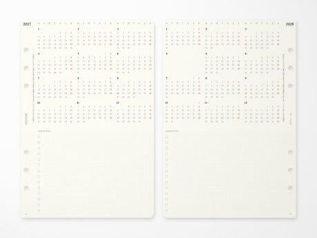 PLOTTER Refill Weekly Schedule Refill 2027 - A5 Size