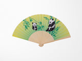 Panda Bamboo Design Paper Folding Fan
