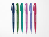 Pentel Sign Pen Brush - Set of 6 Dark Pastels