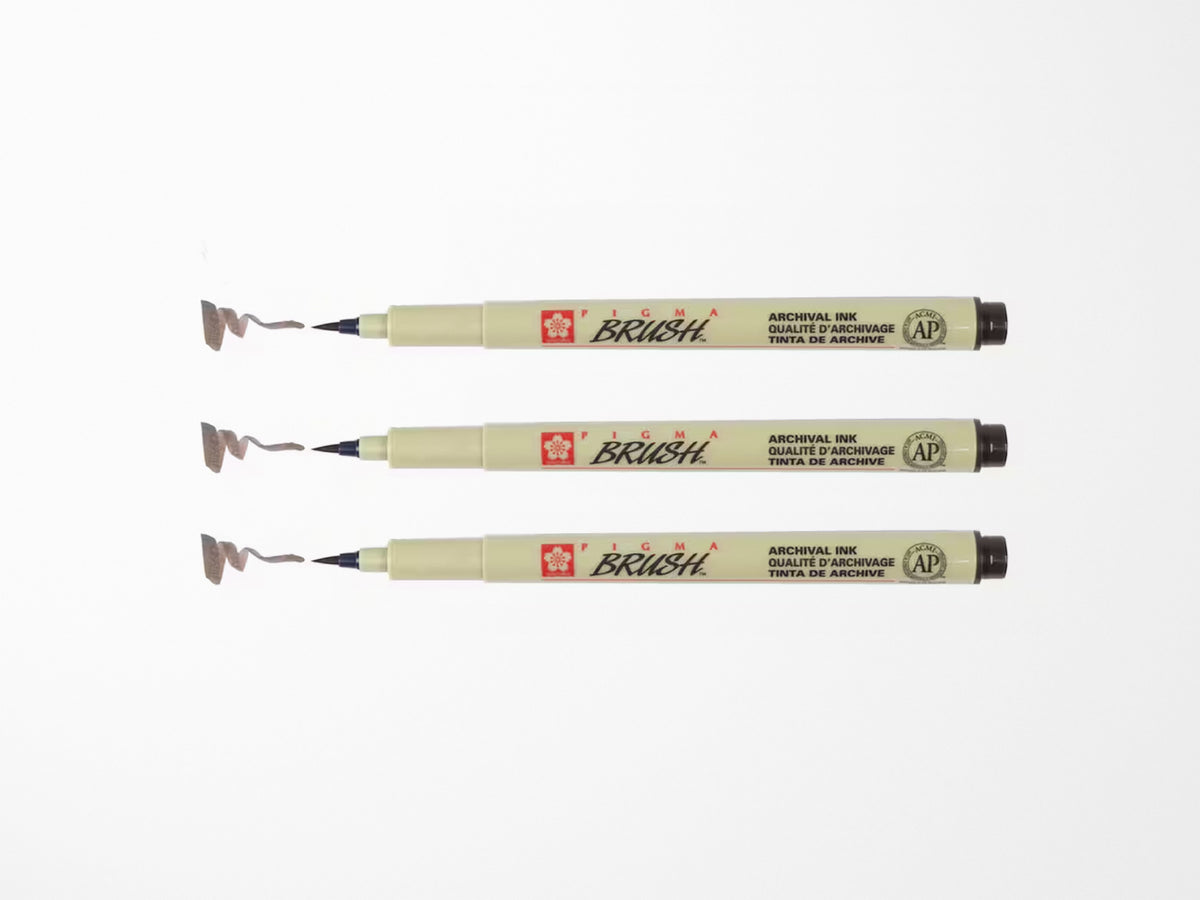 Pigma Sketch Brush Pens 3 Pack Black