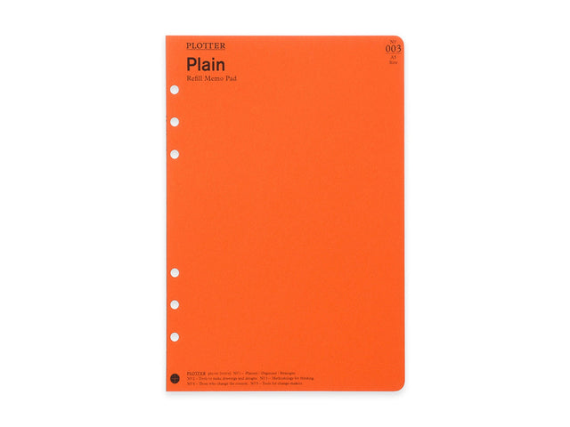 PLOTTER Refill Memo Pad Plain - A5 Size