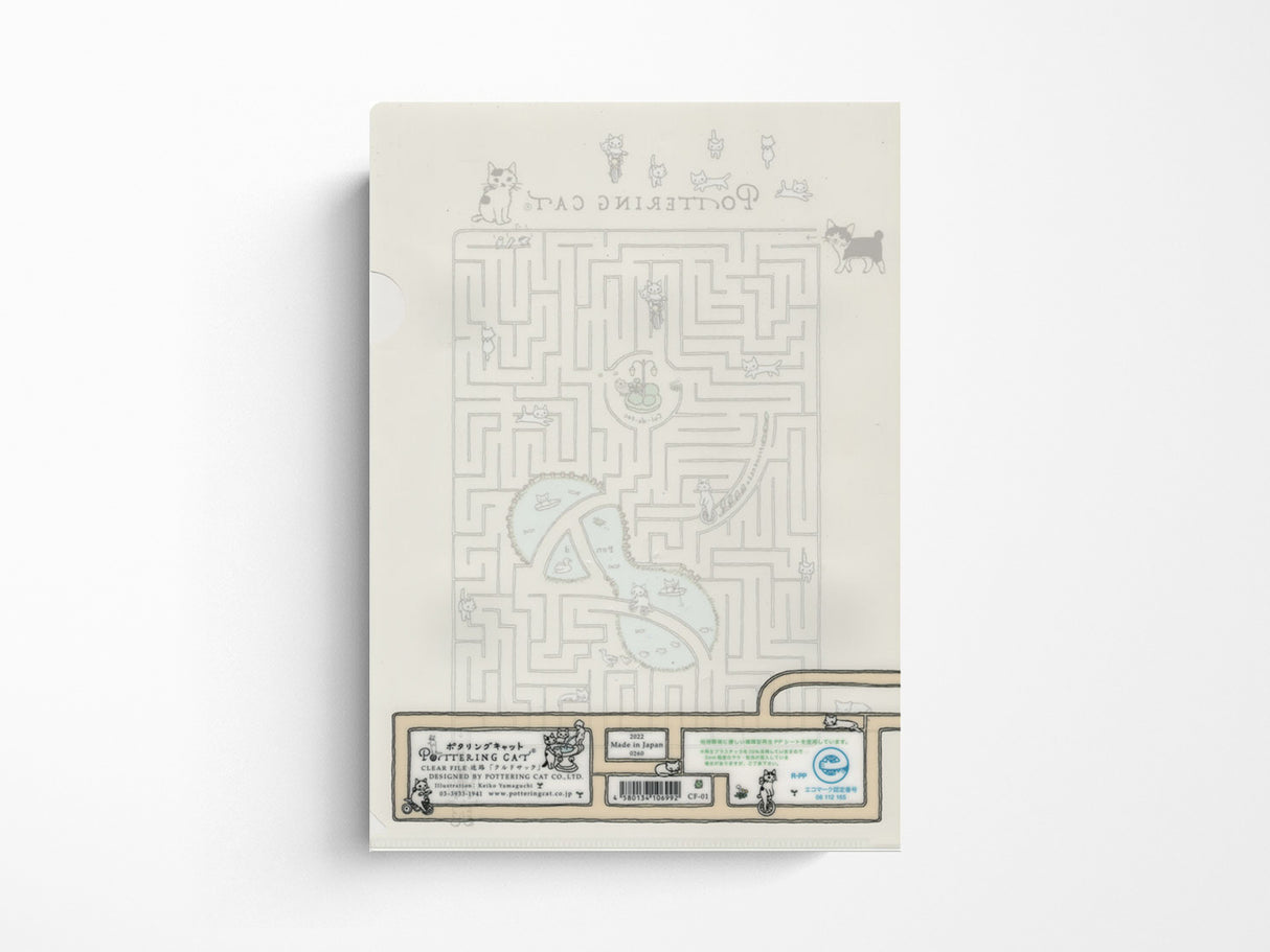 Pottering Cat Clear Folder - A4