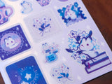 Rabbit and Shooting Stars Sticker Sheet
