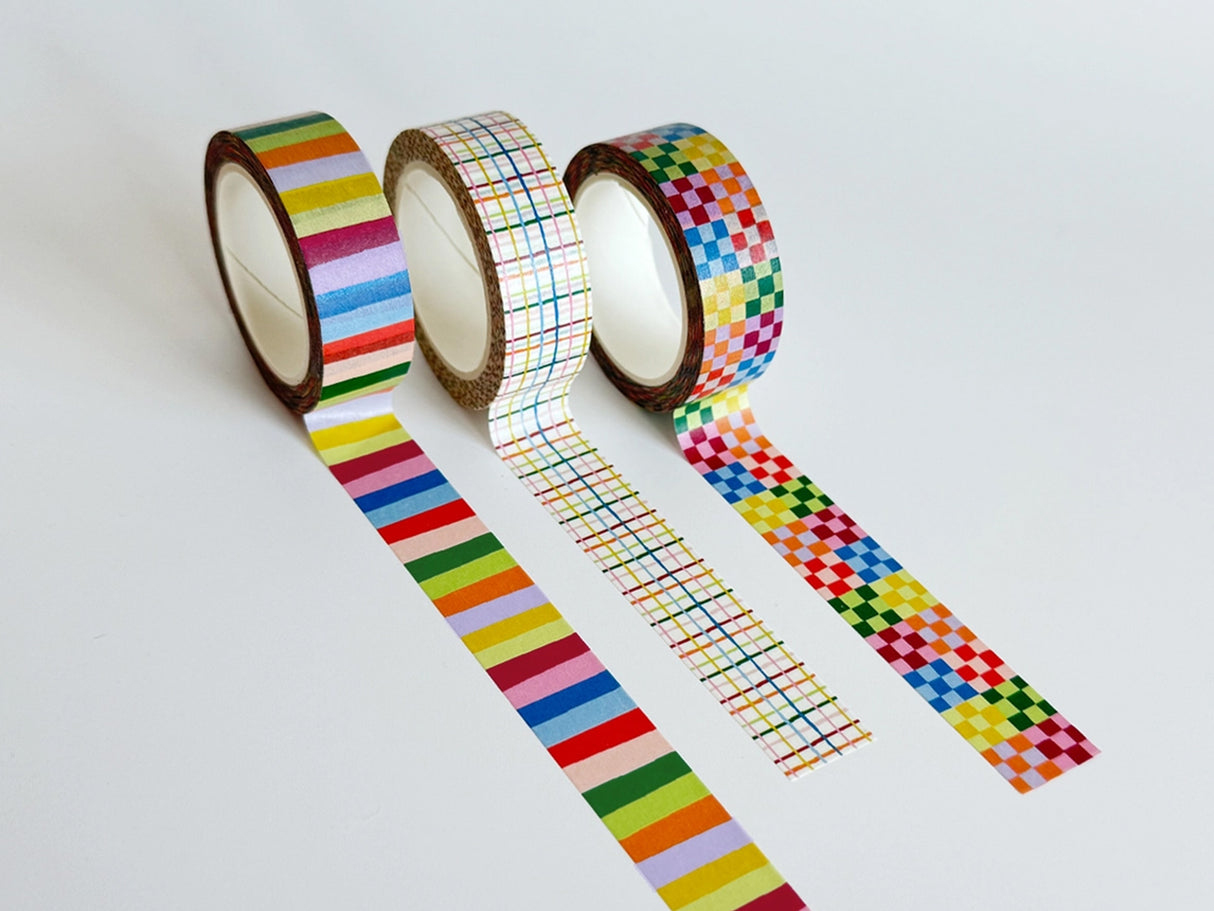 Rainbow Washi Tape - Set of 3