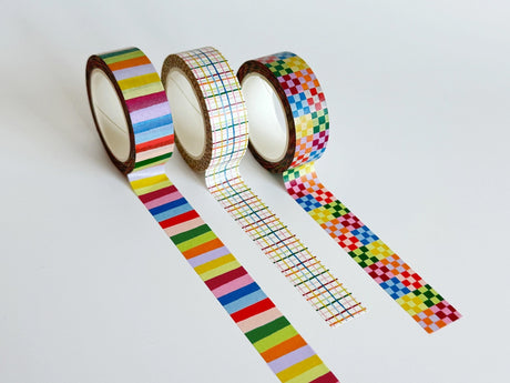 Rainbow Washi Tape - Set of 3