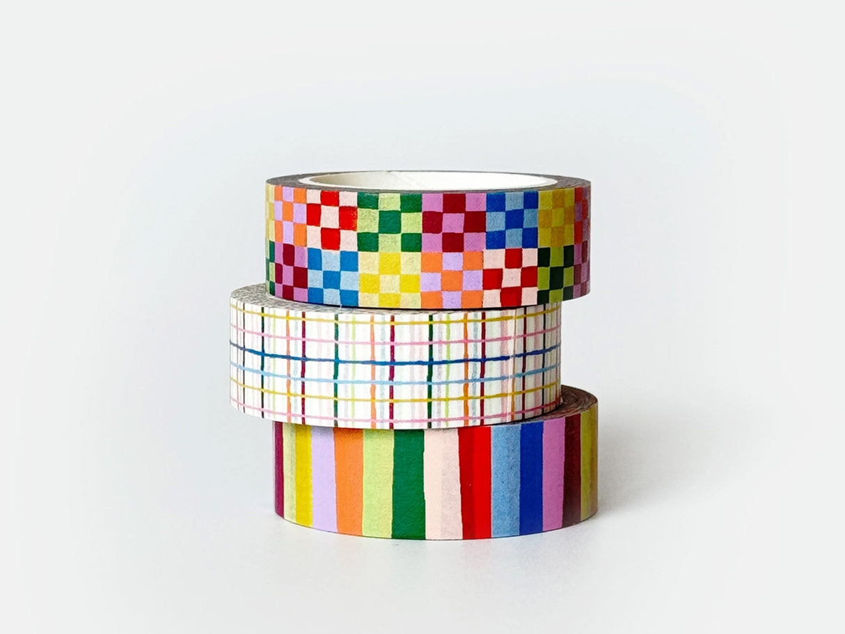 Rainbow Washi Tape - Set of 3