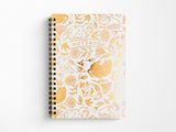 Rokkaku Cat Art Collection Ring Notebook - Flower